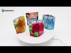 Geurbestendige rits cannabis verpakkingszakken maatwerk plastic mylar marihuana wiet stand up zak