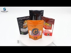 3.5g Plastic Cannabis Stand Up Pouch Ziplock Weed Mylar Bags voor Marihuana Verpakking met Venster