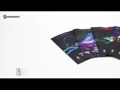 Custom Zipper Weed Packaging Bag 3 Side Seal Mylar Pouch met digitaal drukwerk